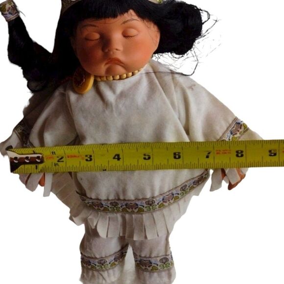 14" Sweet Doll Handmade Embroidered Native American Indian First Nation Outfit - Picture 10 of 10